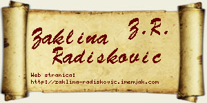 Žaklina Radišković vizit kartica